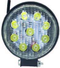 27WYUVARLAK MOTOR AYDINLATMA KASASI 9 SMD LEDLİ 12-24V OFF ROAD BEYAZ