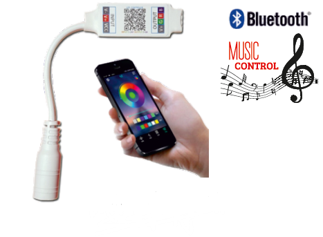 5V-24V 6 AMPER MİNİ RGB SESLİ VE BLUETOOTHLU KONTROL KUMANDASI