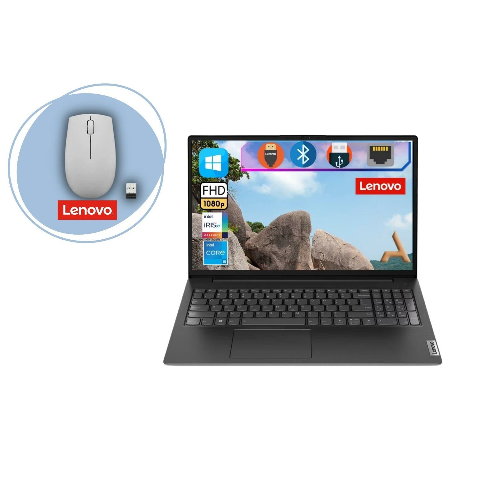 Lenovo V15 G3 I5-1235U 8GB 128GB SSD FDos 15.6'' FHD Notebook 82TT00A5TX0245+Mouse