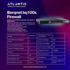 Berqnet bq100s + 5651 + VPN + 1 Yıllık Lisans Dahil + Fırewall Güvenlik Duvarı