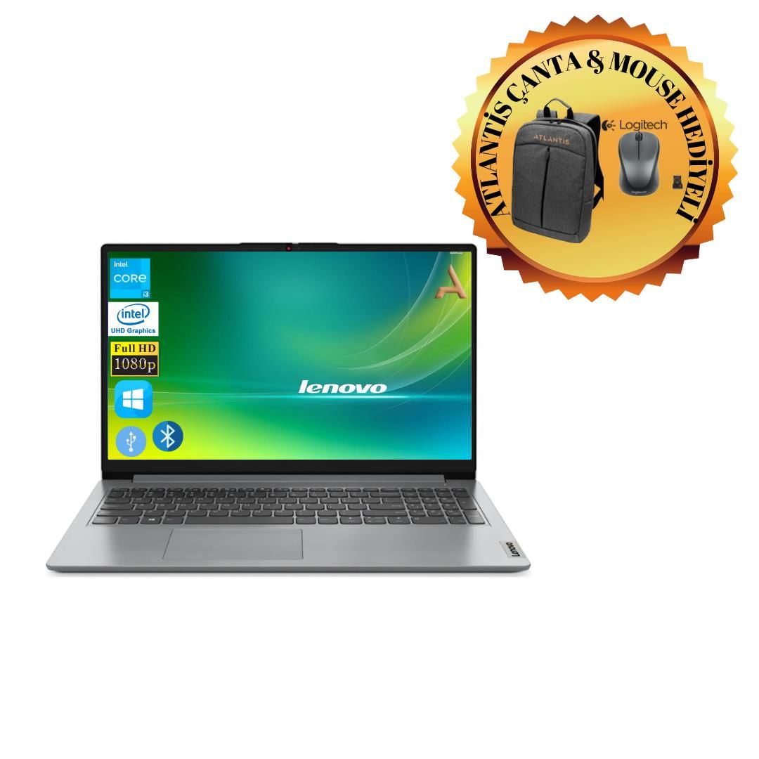 Lenovo IdeaPad 1 Intel Celeron N4020 4gb 512 gb M.2 SSD  82V700A9TXATL10 W 11H 15.6'' Notebook +çanta+mouse