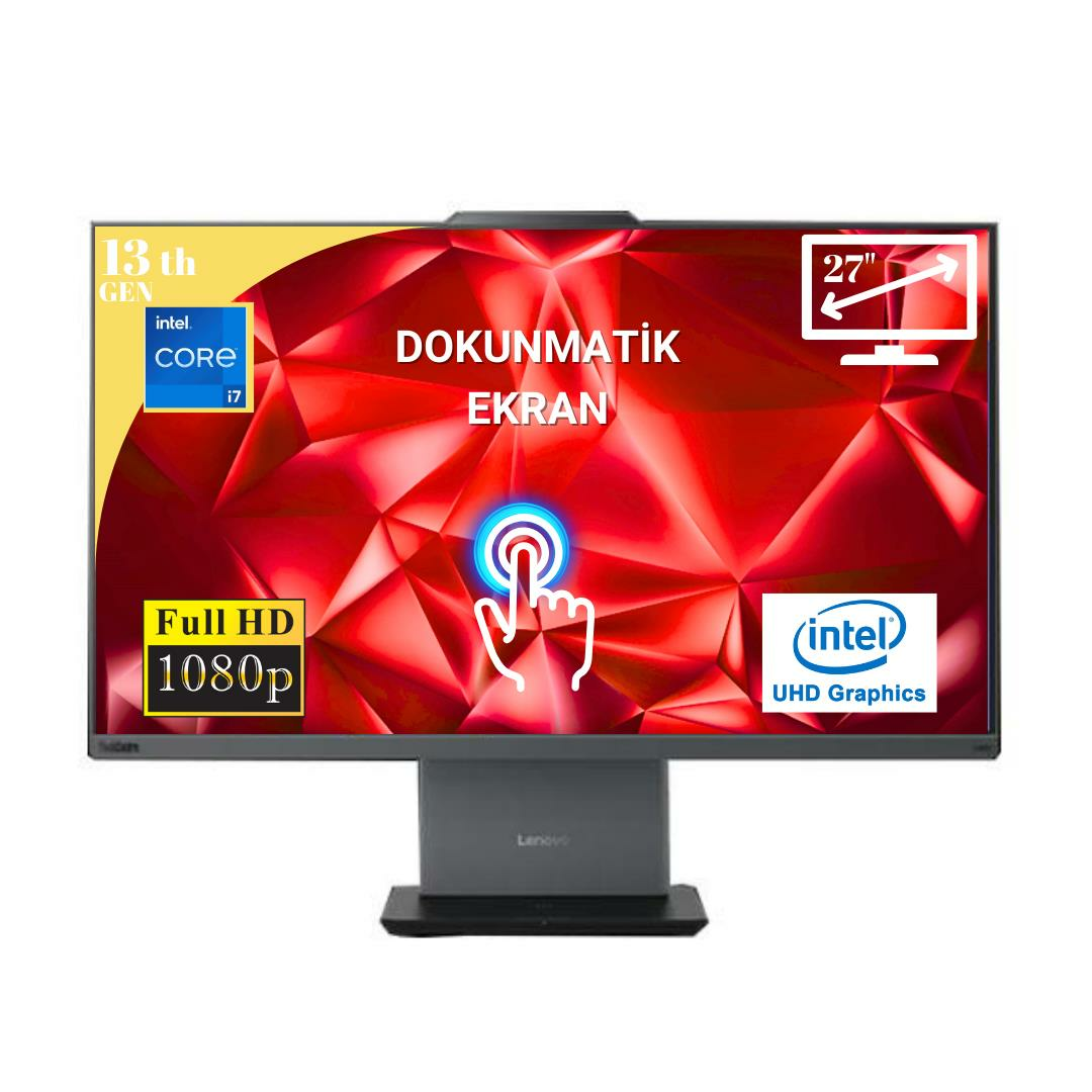 Lenovo Thinkcentre Neo 50A I7 13620H  24GB 512GB M.2 SSD 12SA0013TR ATL6 27'' Dokunmatik Ekran Fdos All In One Bilgisayar