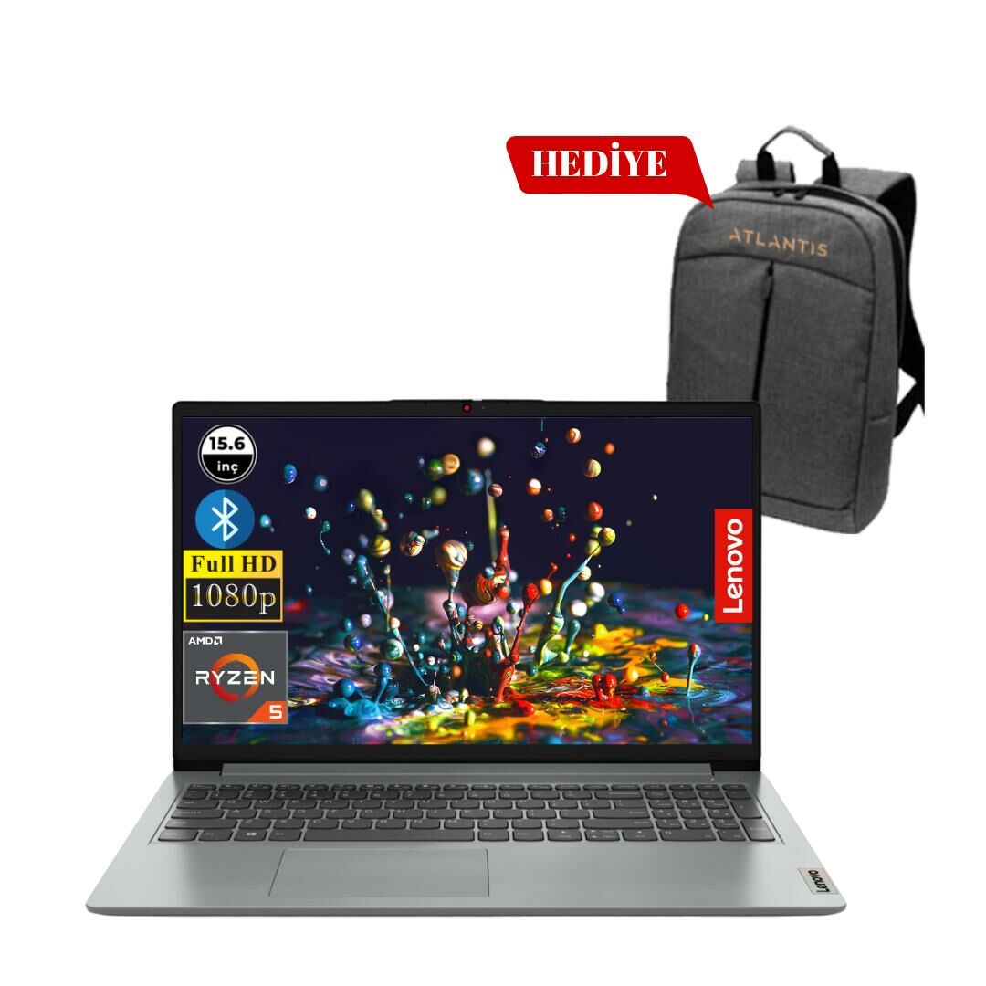 Lenovo AMD Ryzen 5 5500U 8GB 512GB M.2 SSD 82R400KUTX ATL29 W11pro 15.6'' Notebook+Çanta