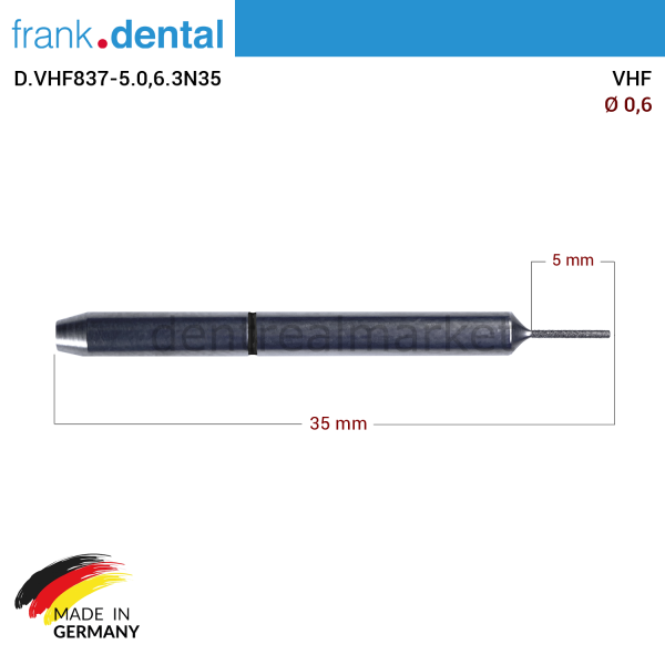 VHF Elmas Cad Cam Drill 0,6 mm