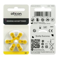 Oticon 10 Numara İşitme Cihazı Pili (10 Paket x 6 Adet = 60 Adet Pil)