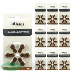 Oticon 312 Numara İşitme Cihazı Pili (10 Paket x 6 Adet = 60 Adet Pil)