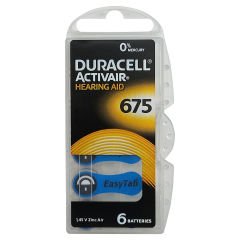 Duracell Activair 675 Numara İşitme Cihazı Pili (5 Paket x 6 Adet = 30 Adet Pil)