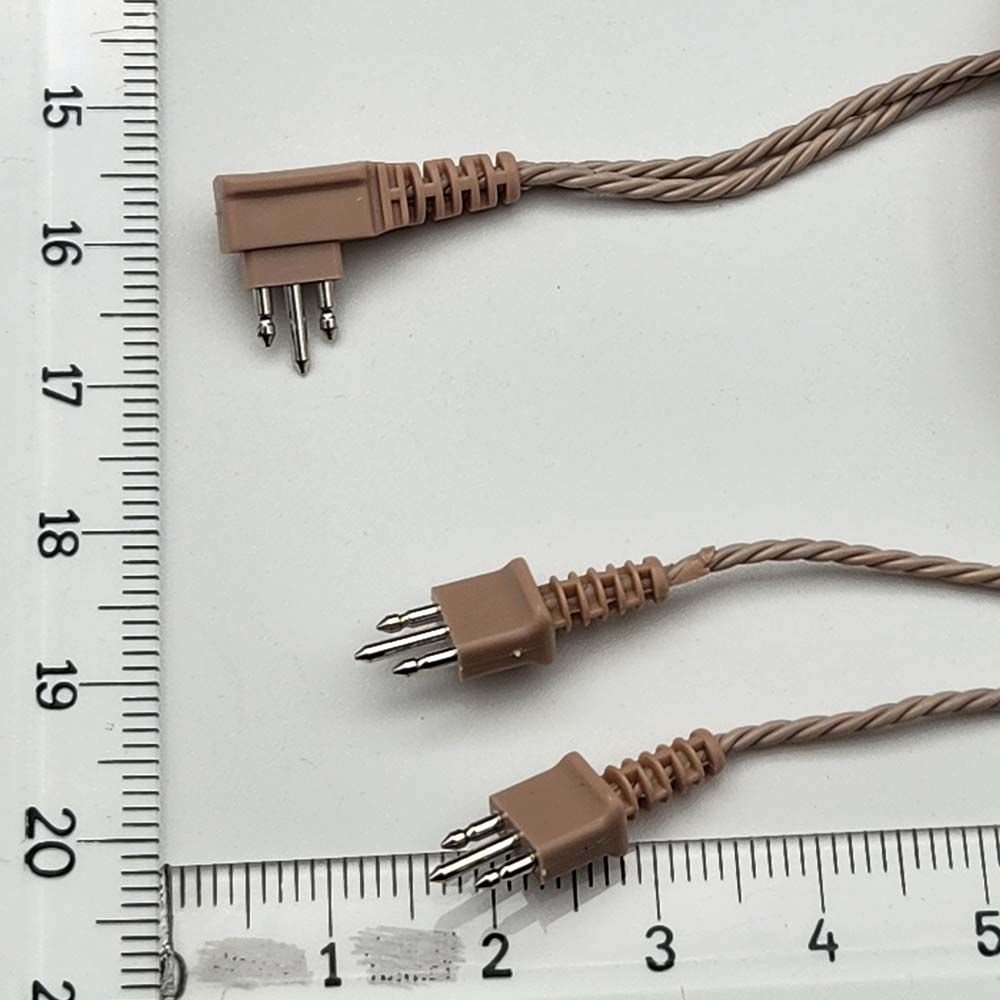 Y Şeklinde Kablo 3 Pin Bej Renk, Cep Tipi İşitme Cihazı kablosu Y Şeklinde 3 Pinli