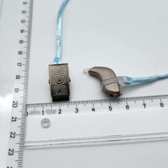 TEK Halkalı MAVİ ORTA Boy İpli Tutaç, Kulaklık tutamacı, İşitme Cihazı İpli Tutacağı, YesMed -