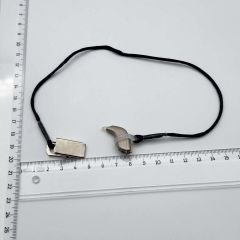 TEK Halkalı SİYAH BÜYÜK Boy İpli Tutaç, Kulaklık tutamacı, İşitme Cihazı İpli Tutacağı, YesMed -