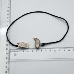 TEK Halkalı SİYAH KÜÇÜK Boy İpli Tutaç, Kulaklık tutamacı, İşitme Cihazı İpli Tutacağı, YesMed -