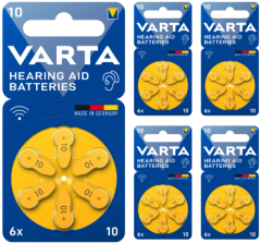 Varta 10 Numara İşitme Cihazı Pili, Kulaklık Pili, Duyma Pili, Kulak Pili, Kulak Cihazı Pili (5 Paket = 30 Adet Pil)