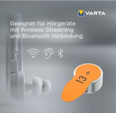 Varta 13 Numara İşitme Cihazı Pili, Kulaklık Pili, Duyma Pili, Kulak Pili, Kulak Cihazı Pili (1 Paket = 6 Adet Pil)