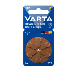Varta 312 Numara İşitme Cihazı Pili, Kulaklık Pili, Duyma Pili, Kulak Pili, Kulak Cihazı Pili (1 Paket = 6 Adet Pil)