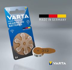 Varta 312 Numara İşitme Cihazı Pili, Kulaklık Pili, Duyma Pili, Kulak Pili, Kulak Cihazı Pili (10 Paket x 6 Adet = 60 Adet Pil)