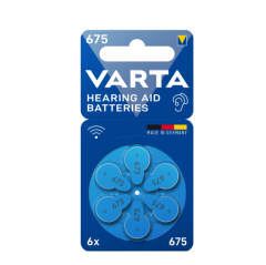 Varta 675 Numara İşitme Cihazı Pili, Kulaklık Pili, Duyma Pili, Kulak Pili, Kulak Cihazı Pili (1 Paket = 6 Adet Pil)
