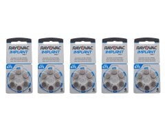 Koklear İmplant İşitme Cihazı Pili, Rayovac 675CP IMPLANT PRO+ (5 Paket x 6 Adet = 30 Adet Pil)