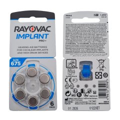 Koklear İmplant İşitme Cihazı Pili, Rayovac 675CP IMPLANT PRO+ (5 Paket x 6 Adet = 30 Adet Pil) + HEDİYE Mıknatıslı İşitme Cihazı Temizleme Fırçası , YesMed