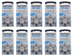 Koklear İmplant İşitme Cihazı Pili, Rayovac 675CP IMPLANT PRO+ (10 Paket x 6 Adet = 60 Adet Pil) + HEDİYE İşitme Cihazı Pil Ölçer, YesMed