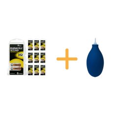 Duracell Activair 312 Numara İşitme Cihazı Pili (10 Paket x 6 Adet = 60 Adet Pil) + HEDİYE İşitme Cihazı El Pompası (Puar), YesMed