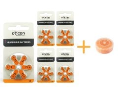 Oticon 13 Numara İşitme Cihazı Pili (5 Paket x 6 Adet= 30 Adet Pil) + HEDİYE İşitme Cihazı Nem Alıcı Tablet, YesMed