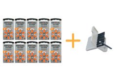 Rayovac Extra 13 Numara İşitme Cihazı Pili (10 Paket x 6 = 60 Adet) + HEDİYE İşitme Cihazı Filtresi, YesMed