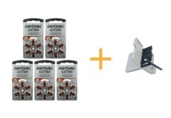 Rayovac Extra 312 Numara işitme Cihazı Pili (5 Paket x 6 = 30 Adet) + HEDİYE Widex İşitme Cihazı Uyumlu Filtre, YesMed