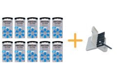 Rayovac Extra 675 Numara işitme Cihazı Pili (10 Paket x 6 = 60 Adet) + HEDİYE Widex İşitme Cihazı Uyumlu Filtre, YesMed