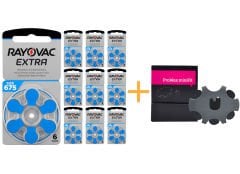 Rayovac Extra 675 Numara İşitme Cihazı Pili (10 Paket x 6 = 60 Adet) + HEDİYE Prowax miniFit Filtre, YesMed