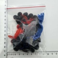 SİYAH Renk, BÜYÜK Boy İz Alma Süngeri, Kalıp Alma Süngeri, Kalıp Pamuğu, (1 Paket = 100 Adet), YesMed -