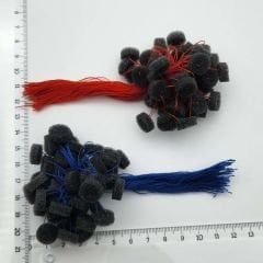 SİYAH Renk, BÜYÜK Boy İz Alma Süngeri, Kalıp Alma Süngeri, Kalıp Pamuğu, (1 Paket = 100 Adet), YesMed -