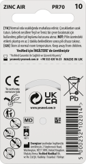 YesMed Extra Power 10 Numara İşitme Cihazı Pili (5 Paket x 6 Adet = 30 Adet Pil) + HEDİYE YesMed ProWax Filtre