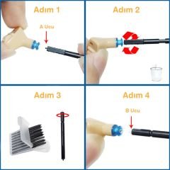 Unitron Uyumlu Şeffaf Filtre, YesMed Çubuk Filtre Unitron Kulak İşitme Cihazı Uyumlu (1 Paket=8 Adet)