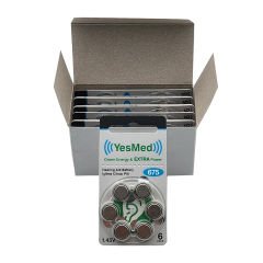 YesMed Extra Power 675 Numara İşitme Cihazı Pili (10 Paket x 6 Adet = 60 Adet Pil) + HEDİYE İşitme Cihazı El Pompası-Puar 1 Adet