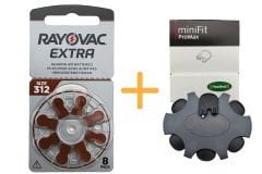 8 Adet Pil, Rayovac Extra 312 Numara İşitme Cihazı Pili (1 Paket = 8 Adet Pil ) + HEDİYE YesMed miniFit ProWax Filtre