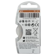 Duracell Activair 312 Numara İşitme Cihazı Pili (1 Paket = 6 Adet Pil)