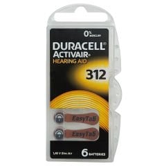 Duracell Activair 312 Numara İşitme Cihazı Pili (1 Paket = 6 Adet Pil)