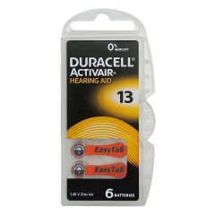 Duracell Activair 13 Numara İşitme Cihazı Pili (1 Paket = 6 Adet Pil) + HEDİYE YesMed WaxStop Filtre