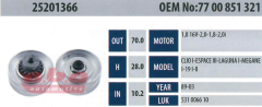 GERGI RULMANI CLIO/MGN/LGN 1.6/16V 60X30