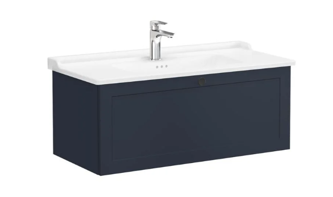 Vitra 68832 Root Classic Çekmeceli Lavabo Dolabı Mat Lacivert 100cm