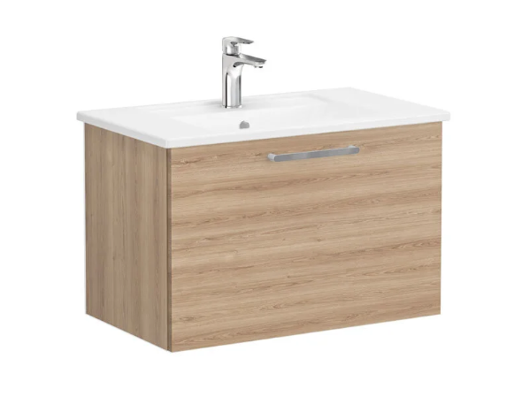 Vitra 66422 Root Flat Çekmeceli Lavabo Dolabı Doğal Meşe 80cm