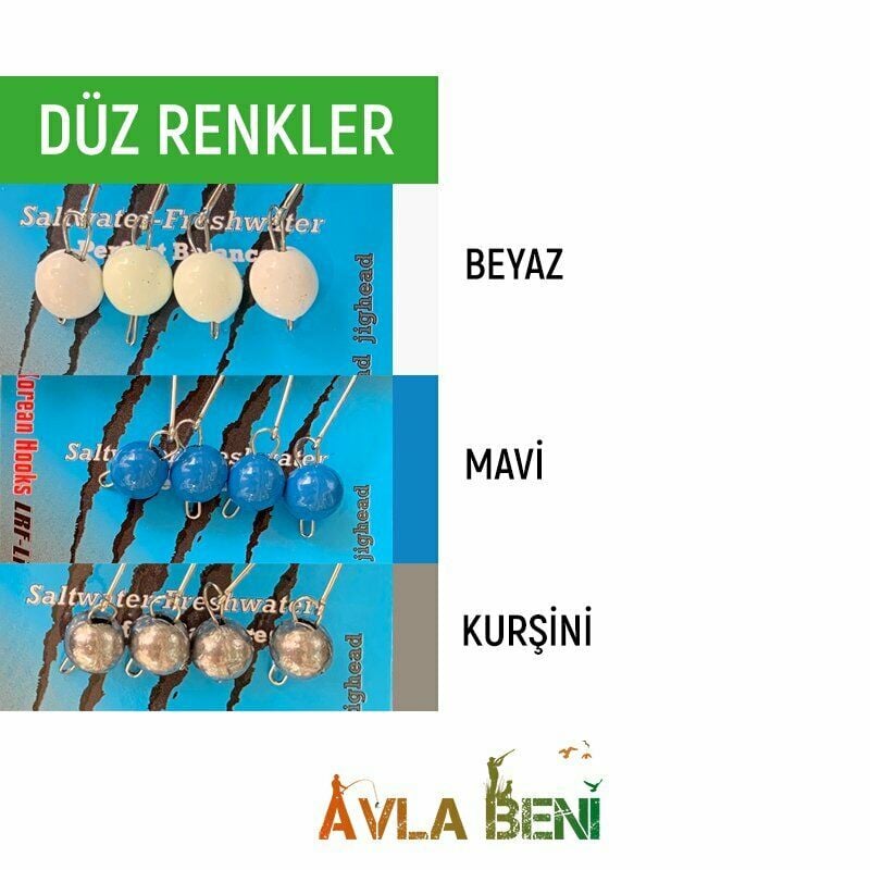 SAFİR DÜZ UV ve GLOW JİG HEAD