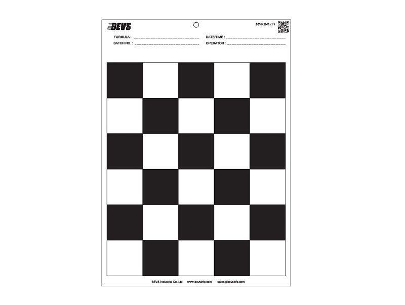 Örtücülük Kontrol Kartları / Hiding Power Charts Dama Desenli Kart - 250x180mm-100Ad.