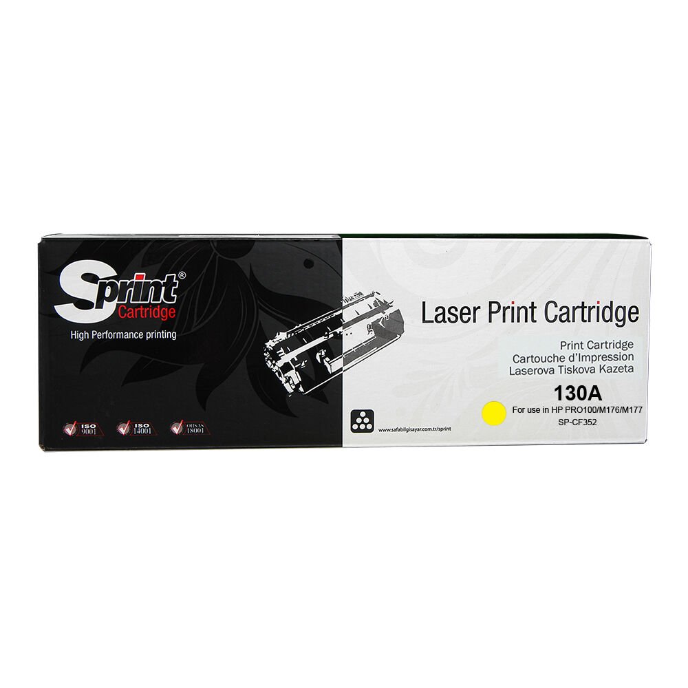 Sprint Hp Cf352a Muadil Sarı Laser Toner Kartuş (130A)