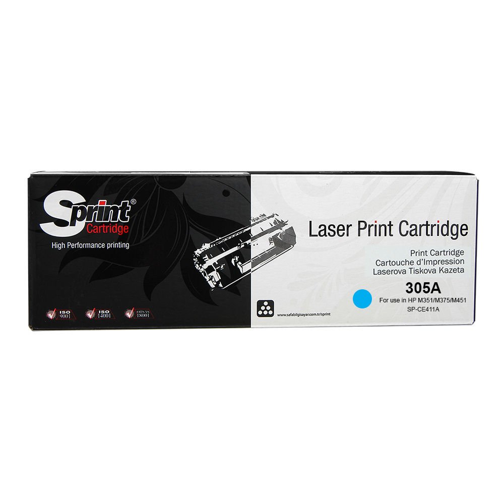 Sprint Hp CE411A Mavi LaserJet Toner Kartuş (305A)
