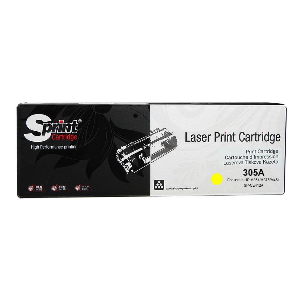 Sprint Hp CE412A Sarı LaserJet Toner Kartuş (305A)