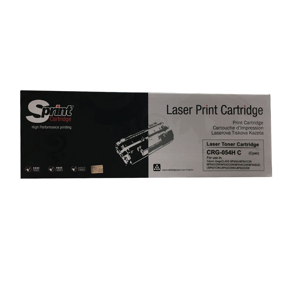 Sprint Hp CF541X (203X) & Canon CRG-054H / CRG-067H Cyan Laser Toner Kartuş