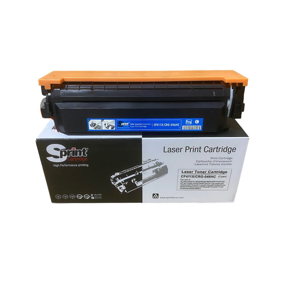 Sprint Hp CF411X & Canon CRG-046H Mavi LaserJet Toner Kartuşu (410X)