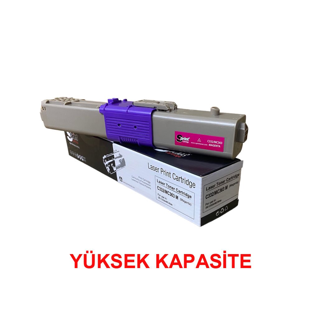 Sprint Oki C332dn, MC363dn Kırmızı Laser Toner Kartuş (46508734)