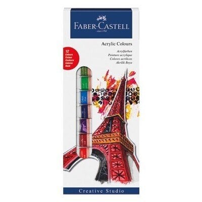 Faber Castell 12 Renk Akrilik Boya